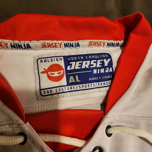 Pepsi White Red Blue Lace-Up Hockey Jersey - Picture 3 of 3